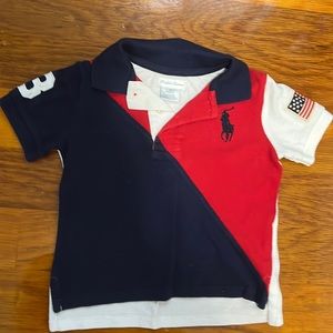 Ralph Lauren red, white, and blue polo